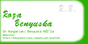 roza benyuska business card